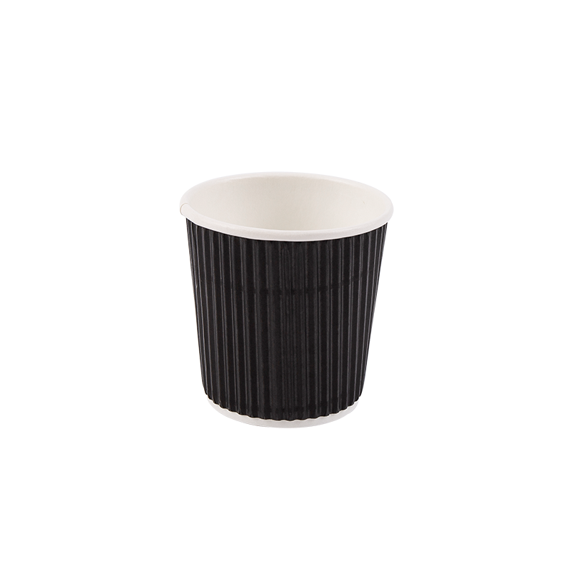 4oz Tek Kullanımlık Biyobozunur Oluklu Kağıt Bardaklar