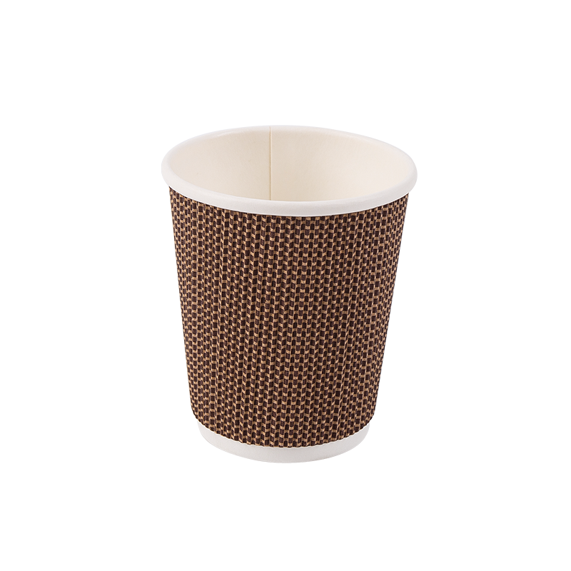 8oz Tek Kullanımlık Biyobozunur Oluklu Kağıt Bardaklar
