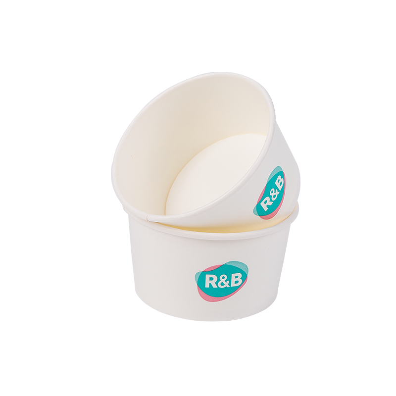 8oz Tek Kullanımlık Biyobozunur Kağıt Dondurma Bardakları
