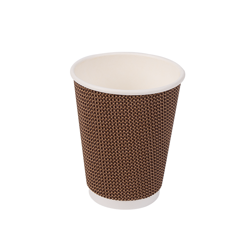 12oz Tek Kullanımlık Biyobozunur Oluklu Kağıt Bardaklar