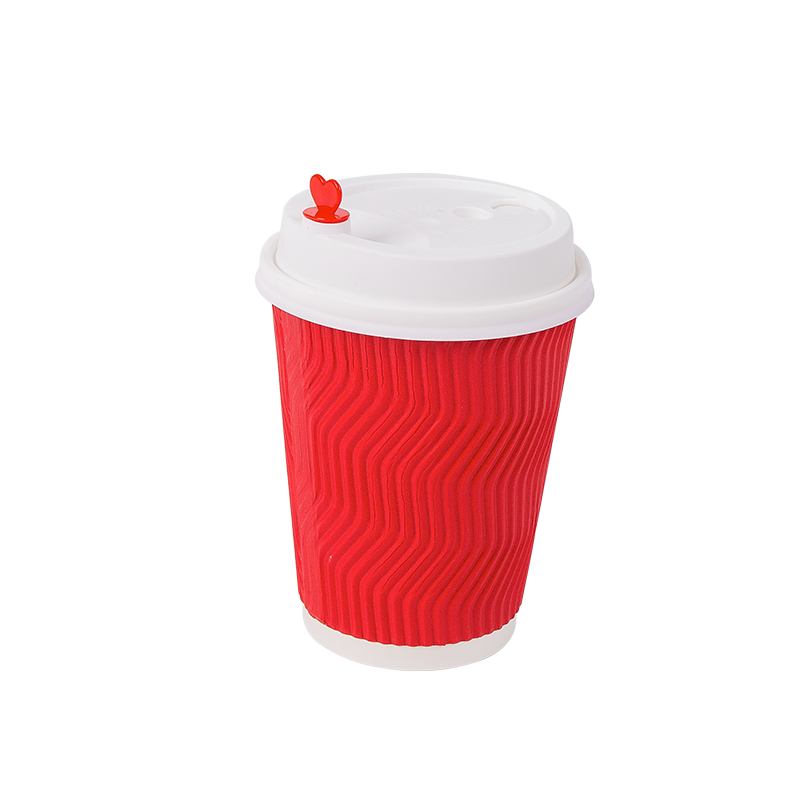 12oz Tek Kullanımlık Biyobozunur Oluklu Kağıt Bardaklar